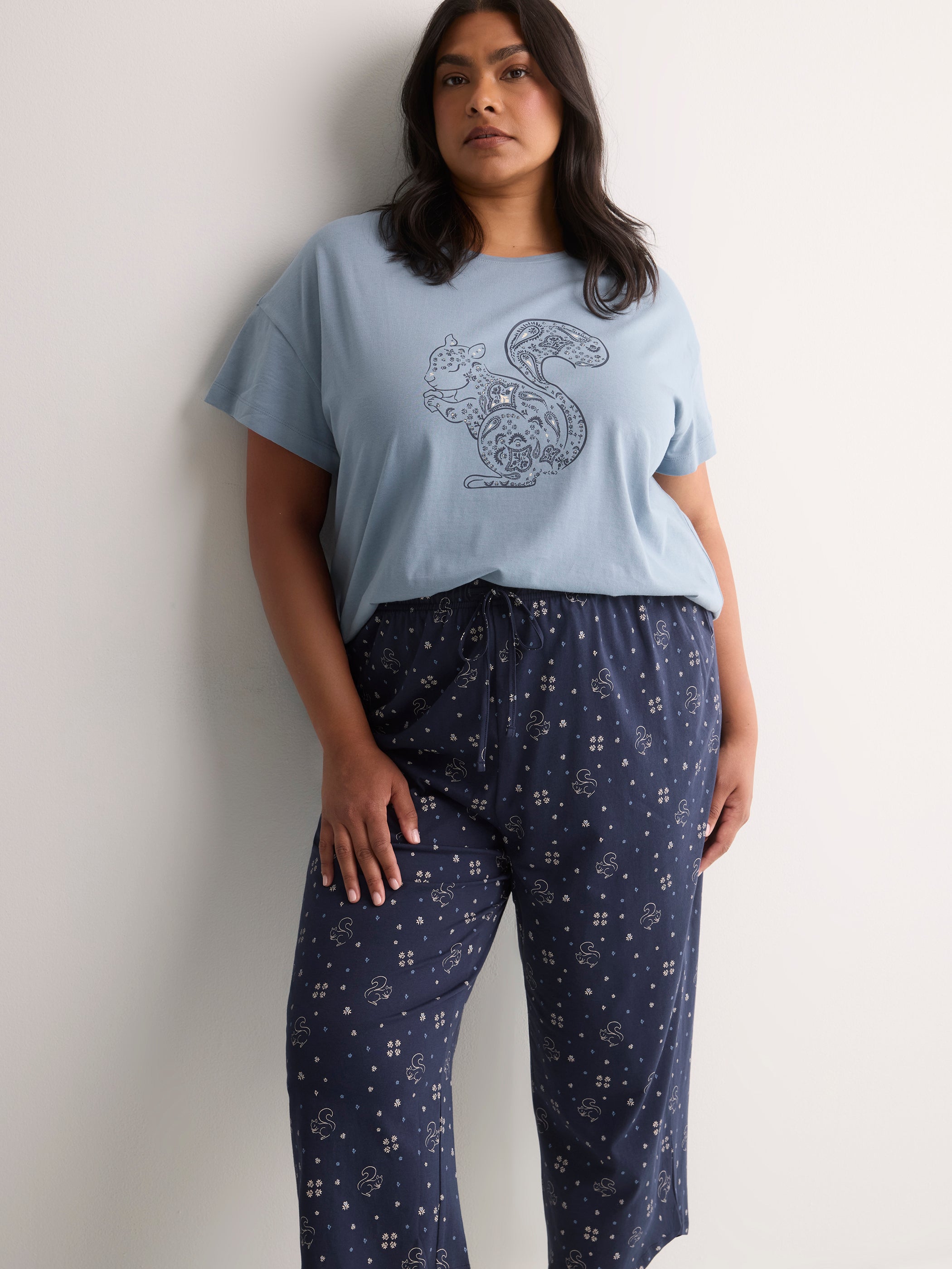 Printed Straight-Leg Capri Pyjama Pant - ti Voglio