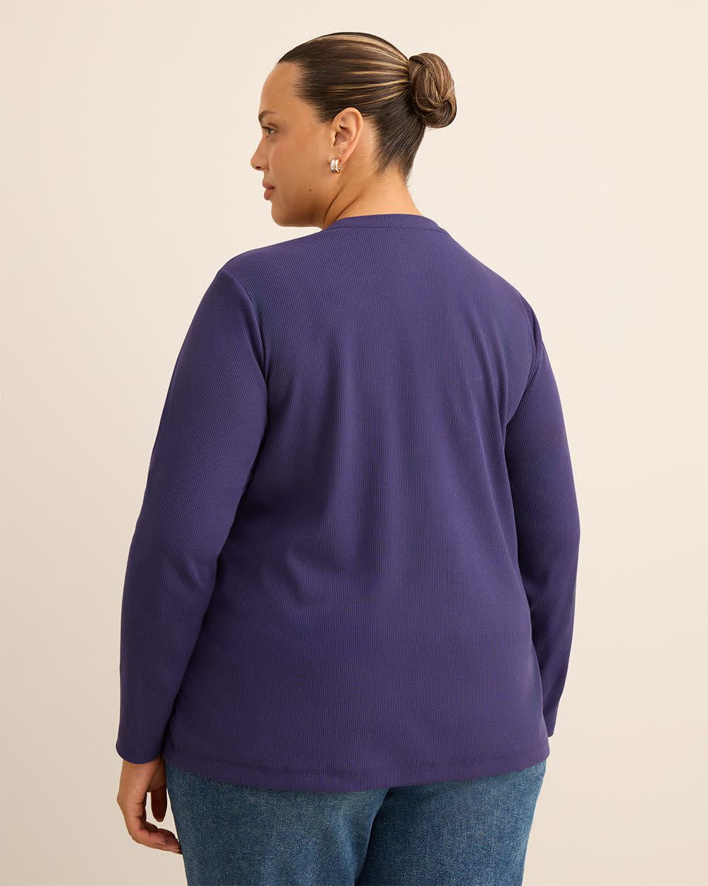 Boyfriend-Fit Ribbed Tee - PENN. Essentials