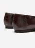 Wide Width, Acora Burgundy Faux Leather Ballerina with Strap