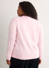 Pink Loose V-Neck Sweater