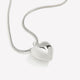 Medium Silver Necklace with Puffy Heart Pendant