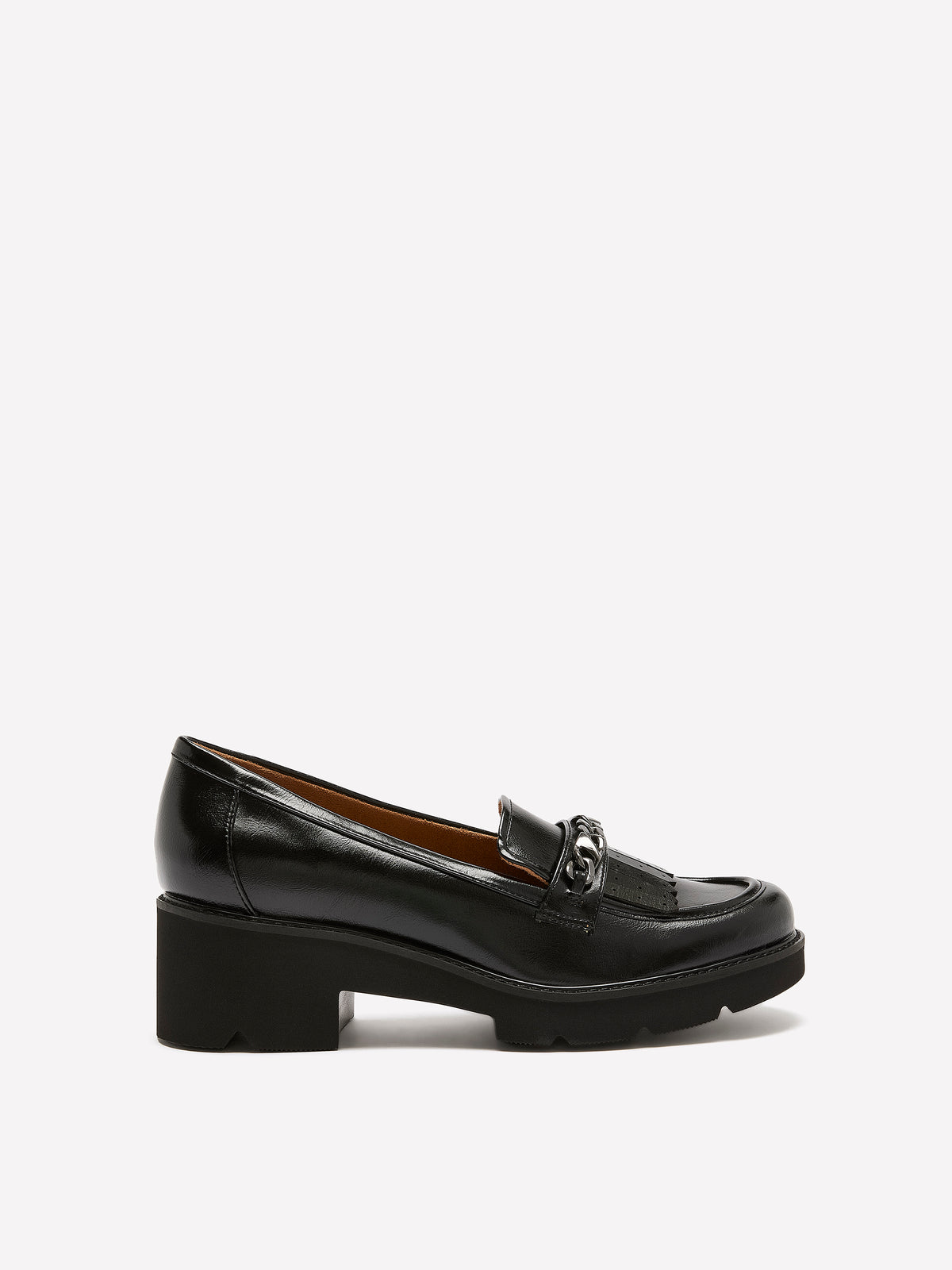 Wide Width, Celia Faux-Leather Lug Loafer with Chain Tassel - Naturalizer