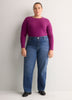 Straight-Leg Mid-Rise Classic Denim Pant - Addition Elle