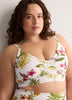 Floral V-Neck Crop Bikini Top