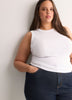 Ribbed Knit Fitted Tank Top