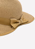 Straw Hat with Bow at Back