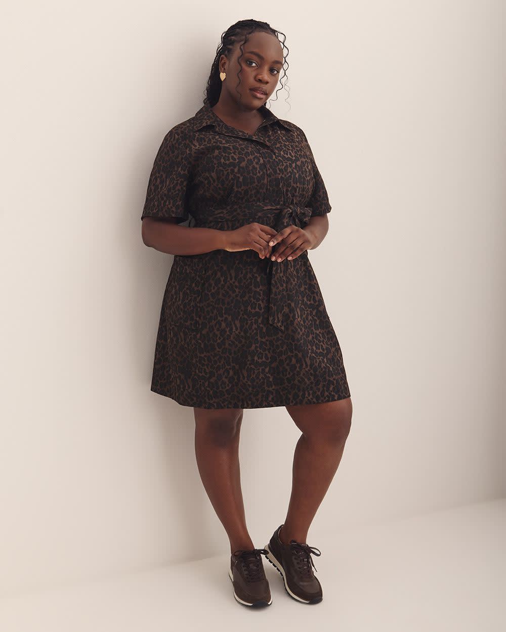 Robe utilitaire à motif léopard - Addition Elle