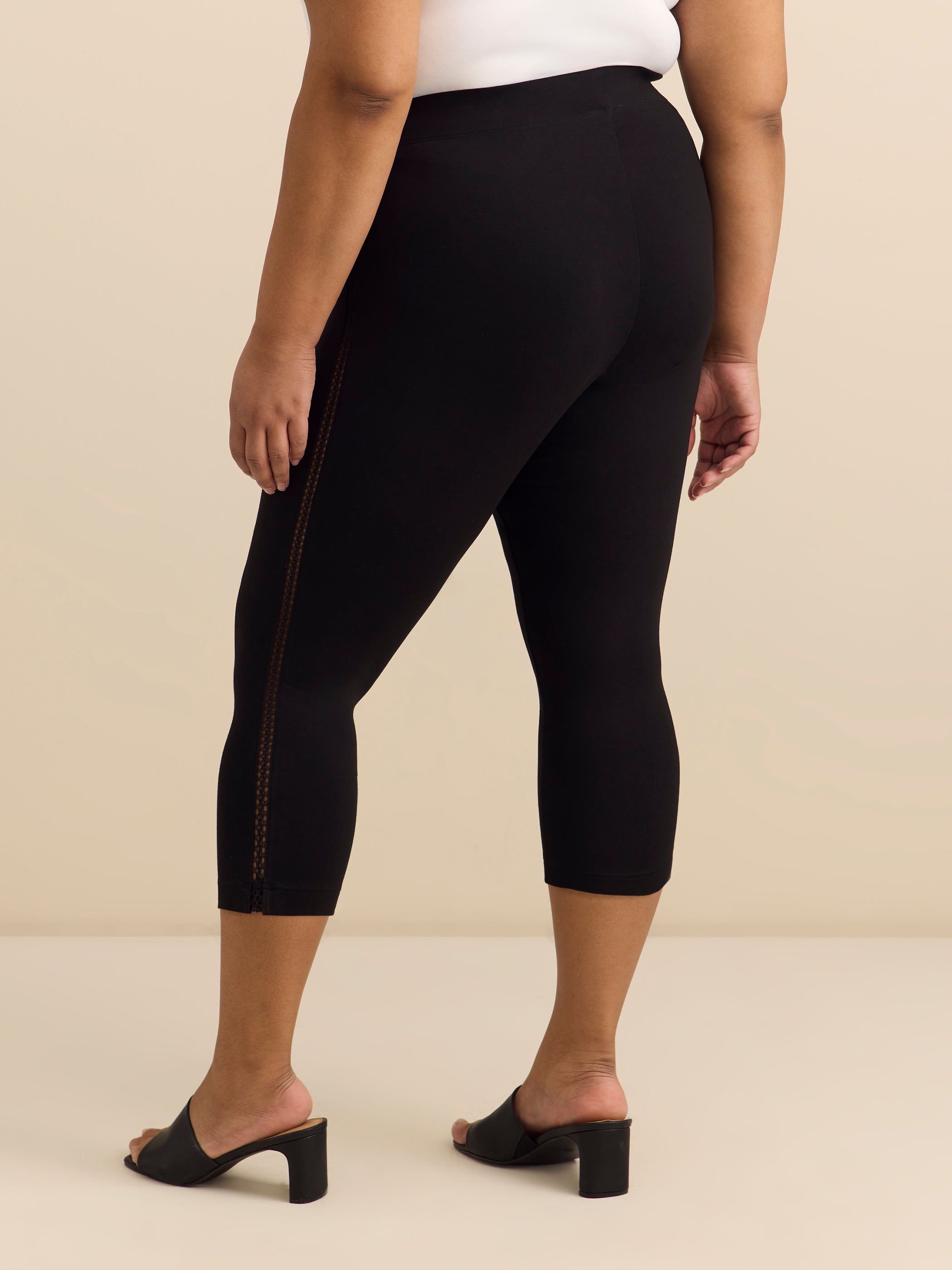 Responsible, Capri Legging with Crochet Trim Detail