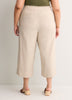 Woven Wide-Leg Slip-On Cropped Pant