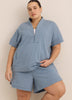 French Terry Tulip-Hem Bermuda Short - Active Zone