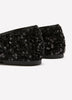 Wide Width, Acora Black Sequined Ballerina with Strap