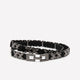 Black Stretch Belt with Floral Metal Links