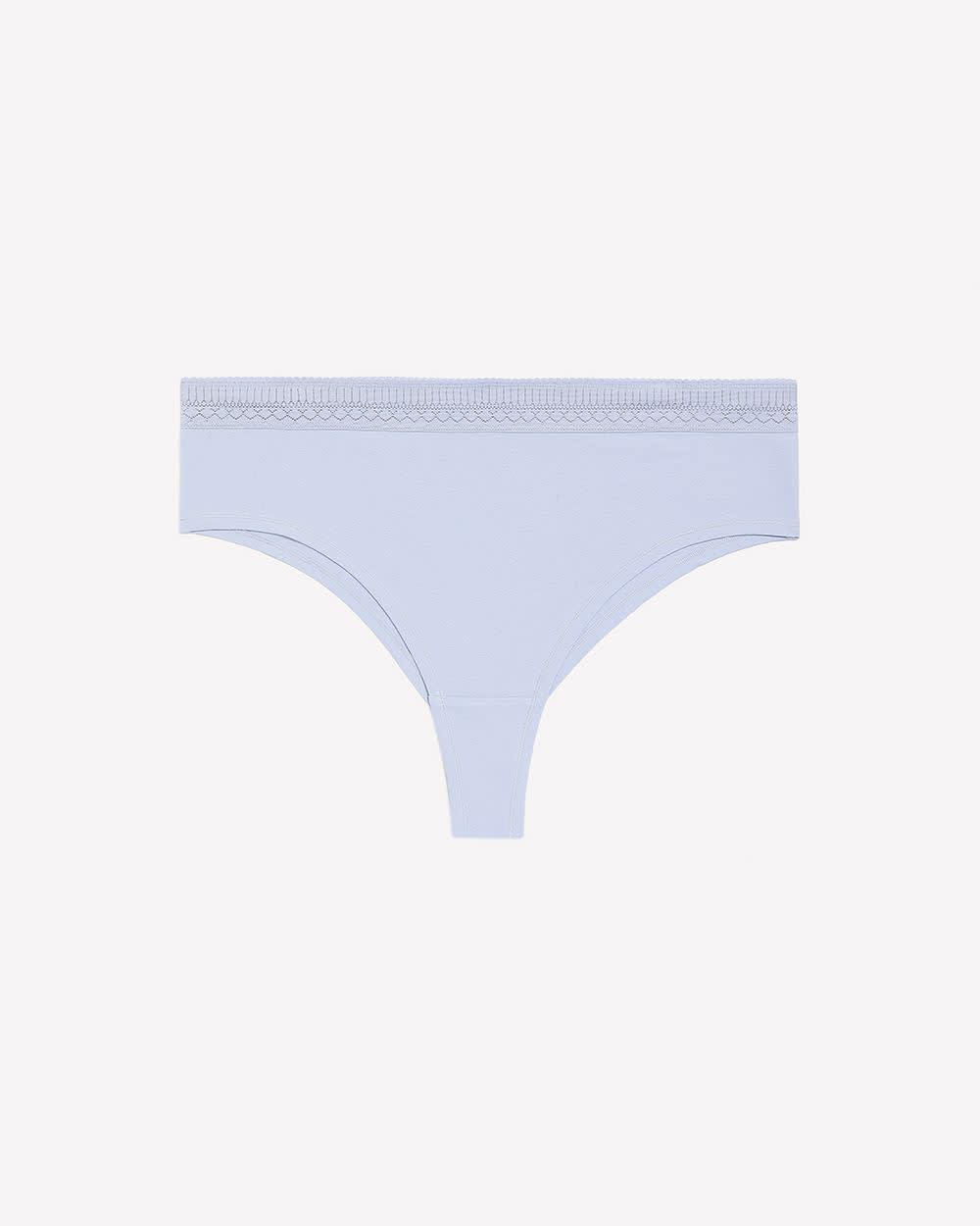 Culotte cheeky bleue avec taille en dentelle - ti Voglio