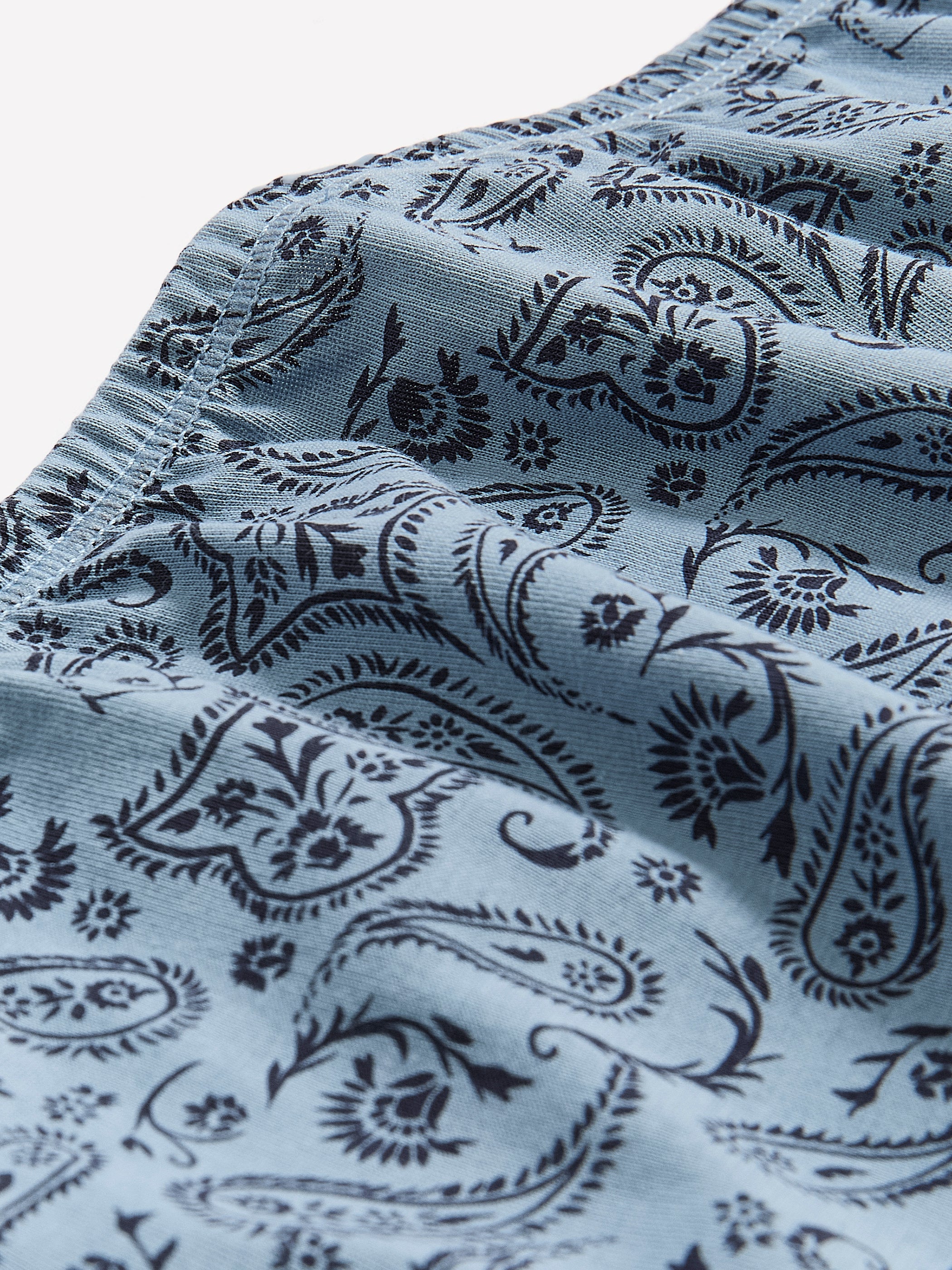 Blue Cotton Full Brief with Paisley Print - tiVOGLIO