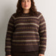 Brown Fair Isle Crew-Neck Sweater