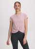 Short-Sleeve Crew-Neck T-Shirt with Twisted Detail - Hyba