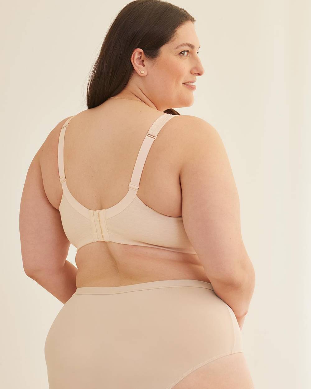 Wirefree Heather Cotton Bra with Lace Trim - ti Voglio