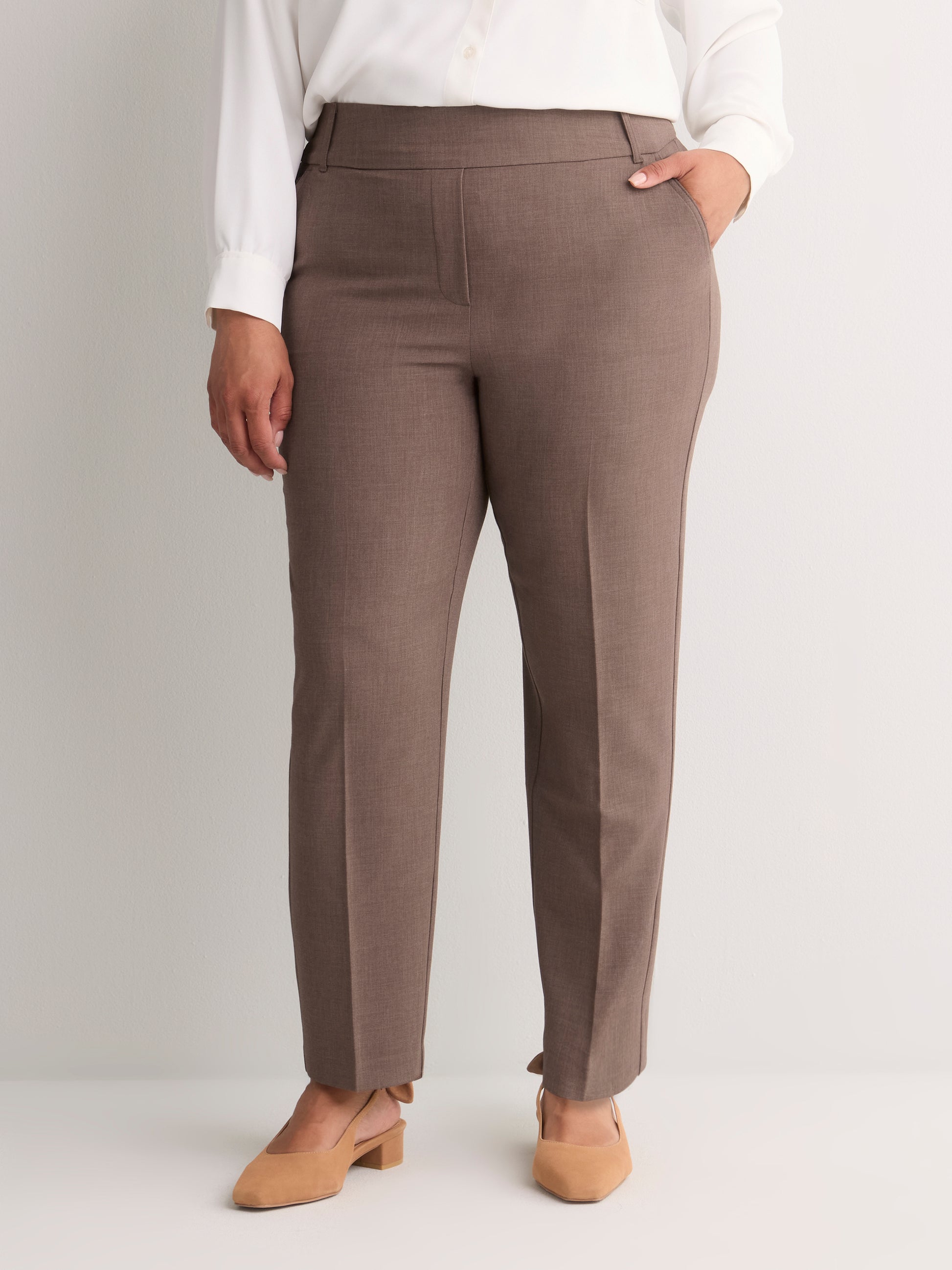 Grey Slim-Leg Savvy II Twill Pants