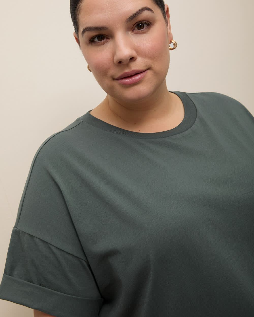 Boxy Short-Sleeve Cotton T-Shirt - PENN. Essentials