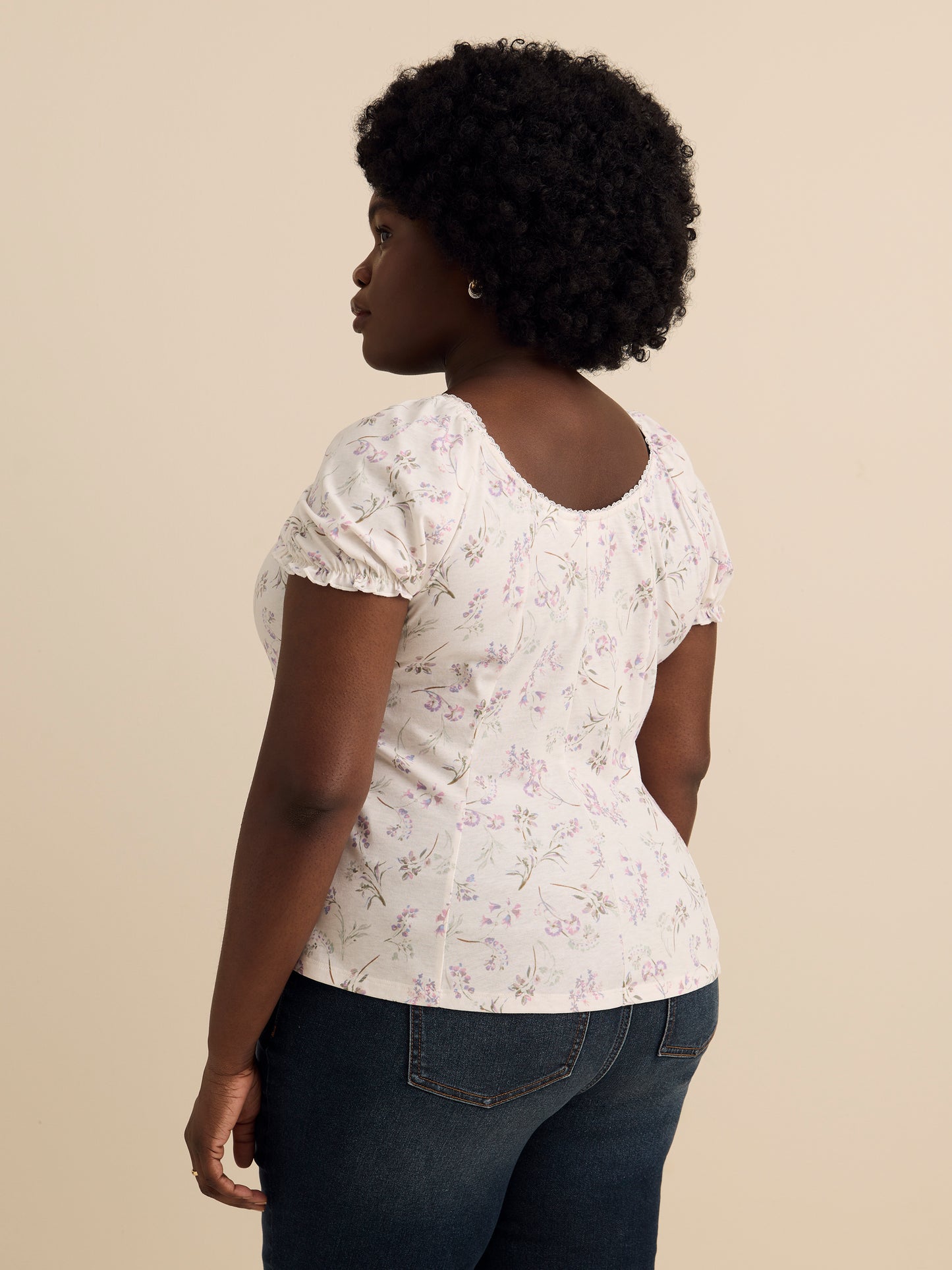 Haut évasée à manches bouffantes - Addition Elle