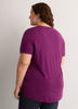 Boyfriend-Fit V-Neck Tee with Slits