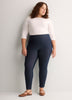 Medium Blue Denim Legging with Side Slits