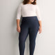 Medium Blue Denim Legging with Side Slits