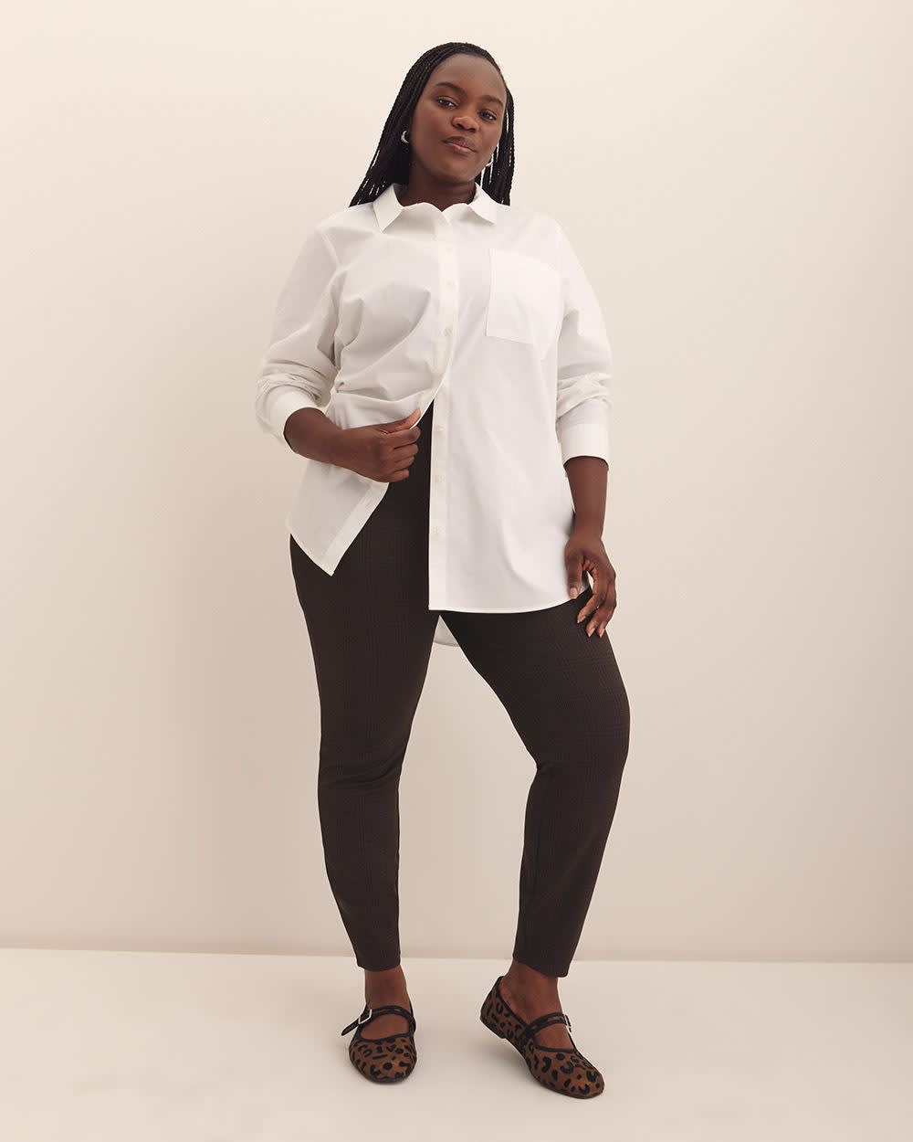 Textured Plaid Fashion Legging