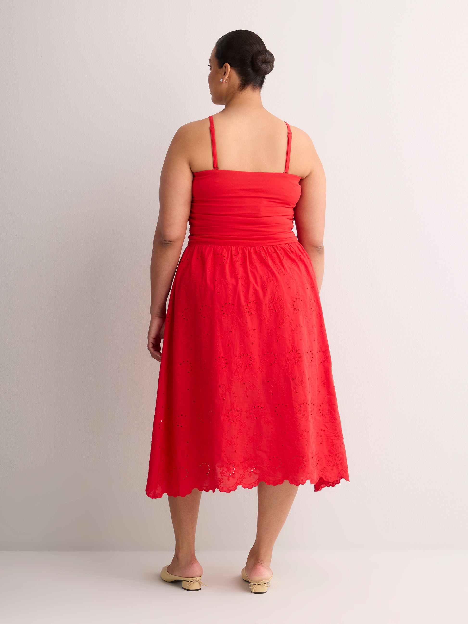 Strapless Eyelet Midi Dress - Addition Elle