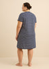 Chemise de nuit rayée à manches courtes - ti Voglio