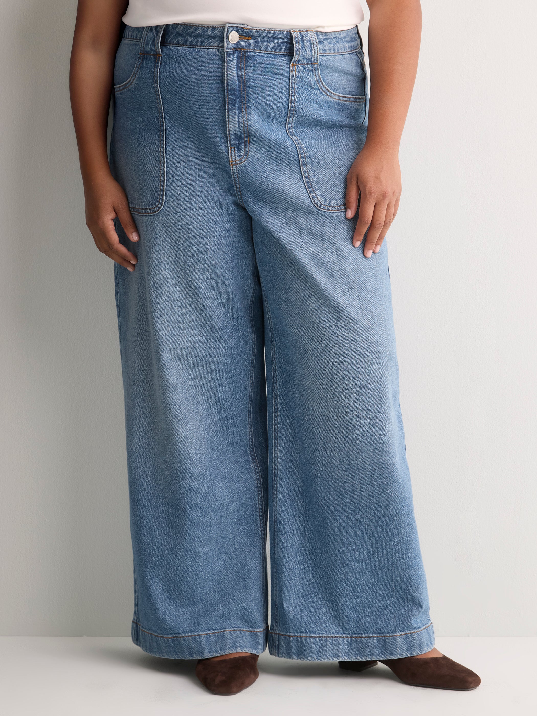 Wide-Leg High-Rise Classic Denim Pant - d/C Jeans