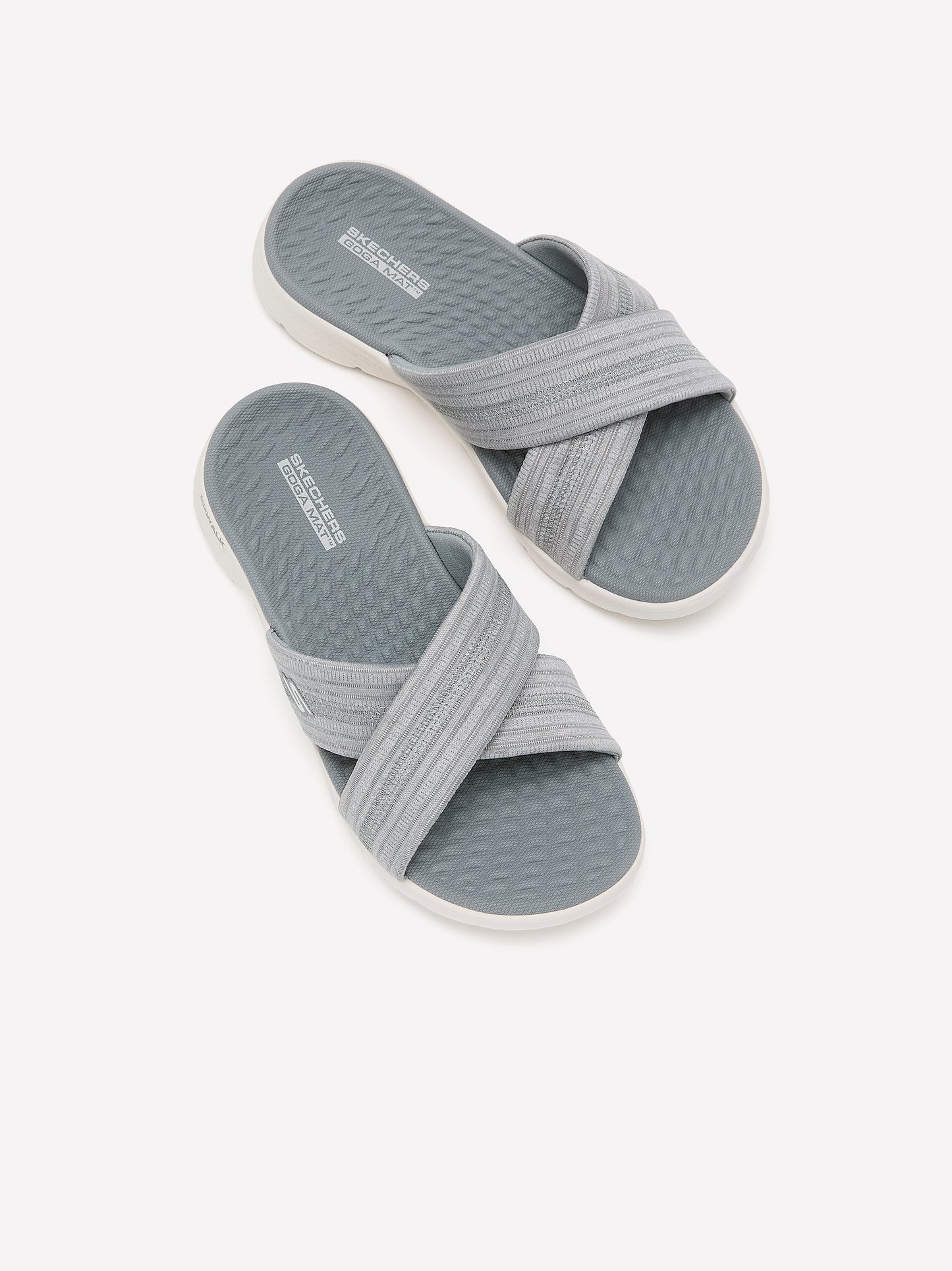 Wide Width, Go Walk Flex Crossband Slip-On Sandal - Skechers