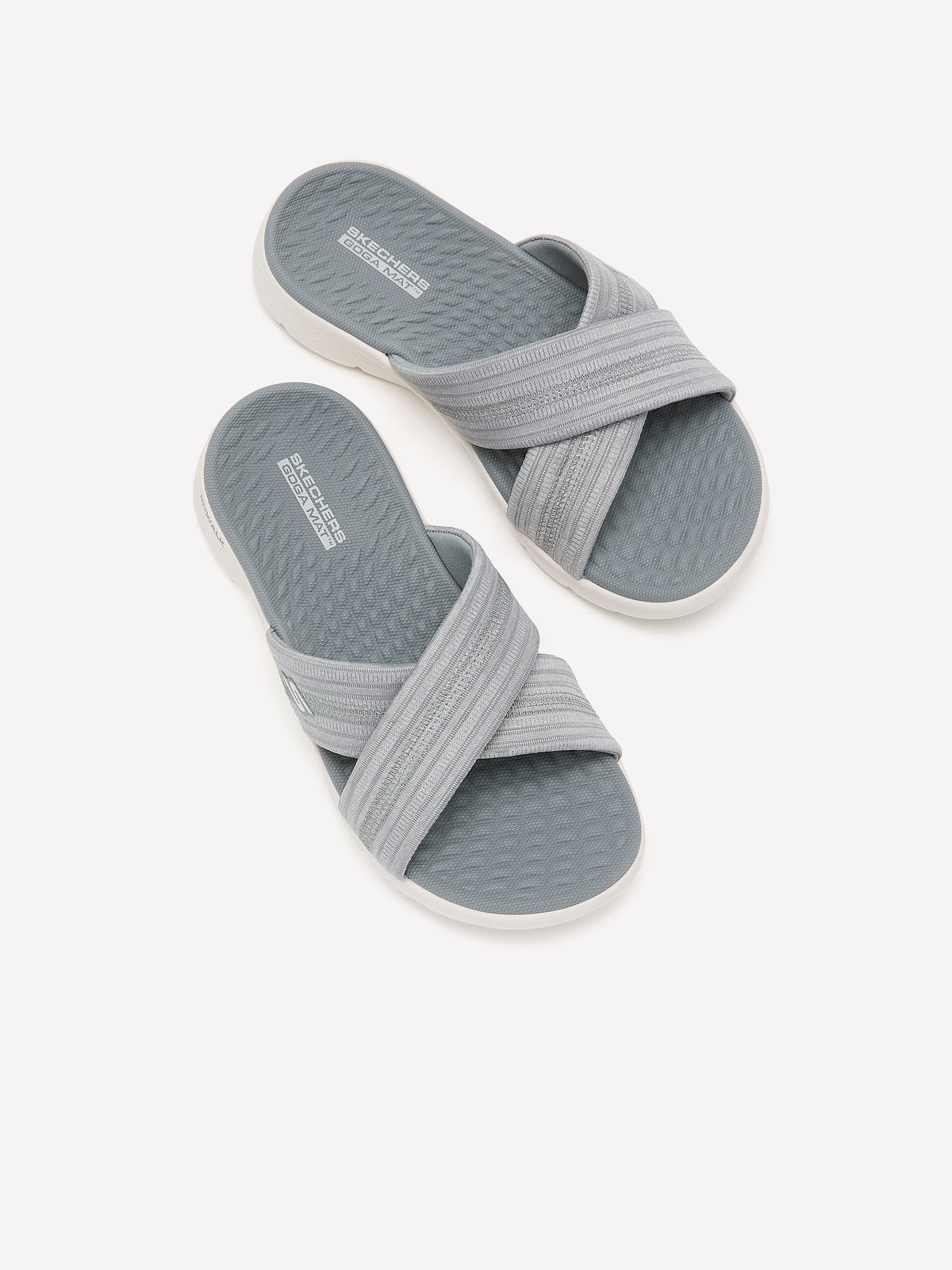 Wide Width, Go Walk Flex Crossband Slip-On Sandal - Skechers