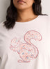 Short-Sleeve Boxy Pyjama Top with Snow White Print - tiVOGLIO