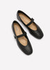 Wide Width, Jazmynn Iris Black Leather Flat Shoe - Clarks