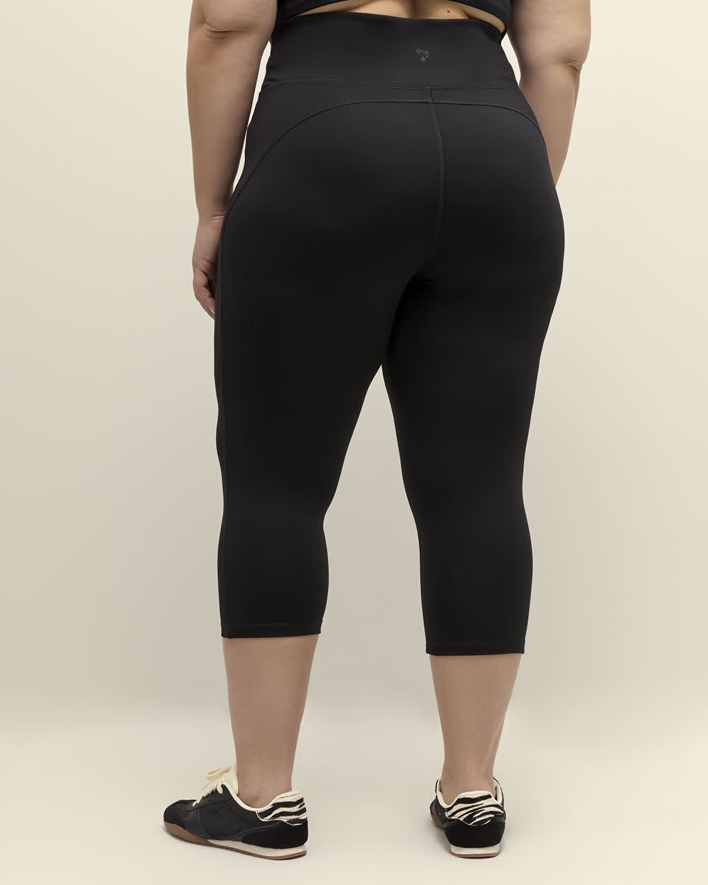 Legging capri noir, tissu responsable - Active Zone