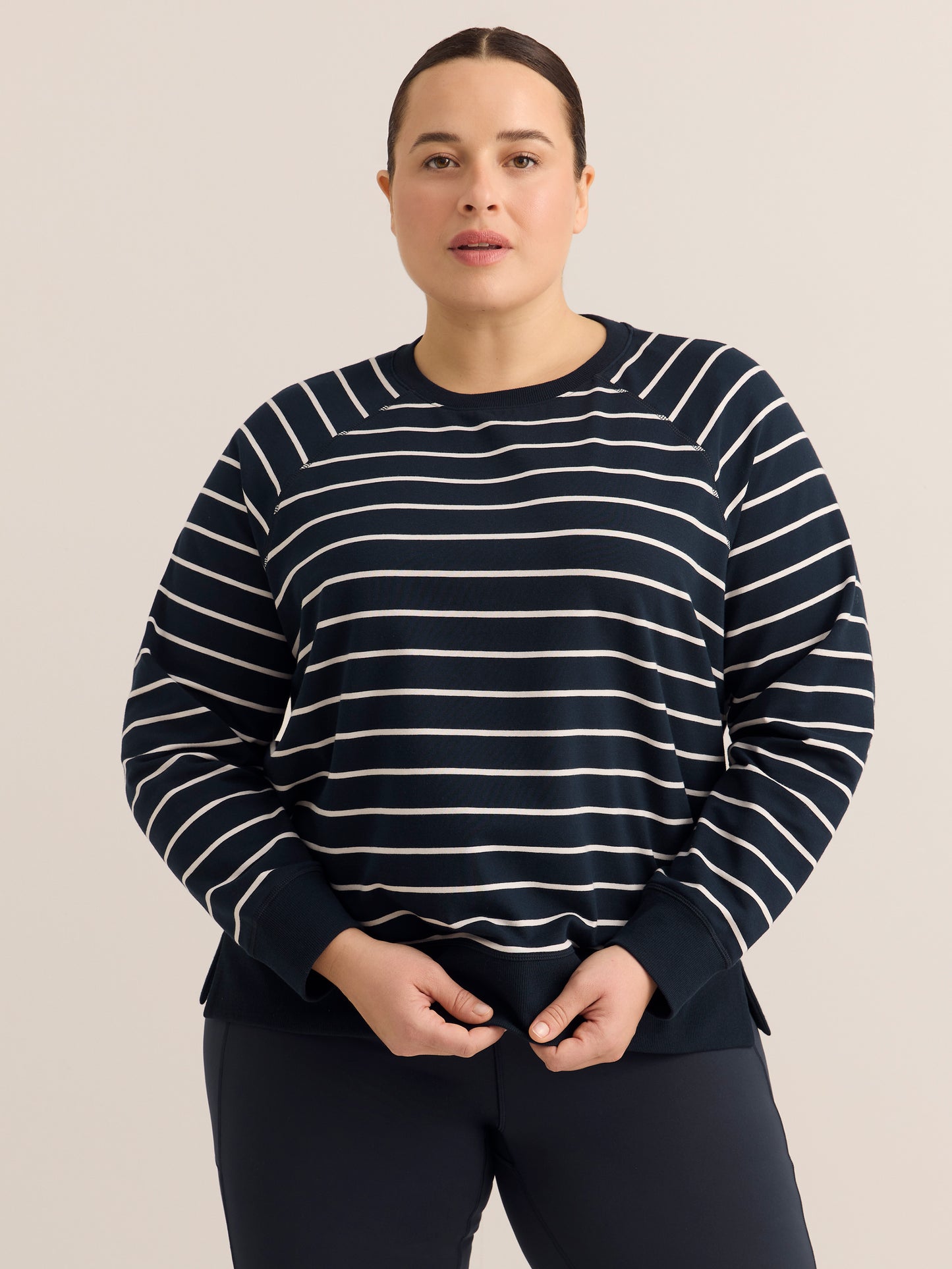 Blue Striped Crew-Neck Sweatshirt - Active Zone