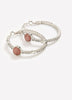 Medium Hoop Earrings with Stone