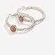 Medium Hoop Earrings with Stone