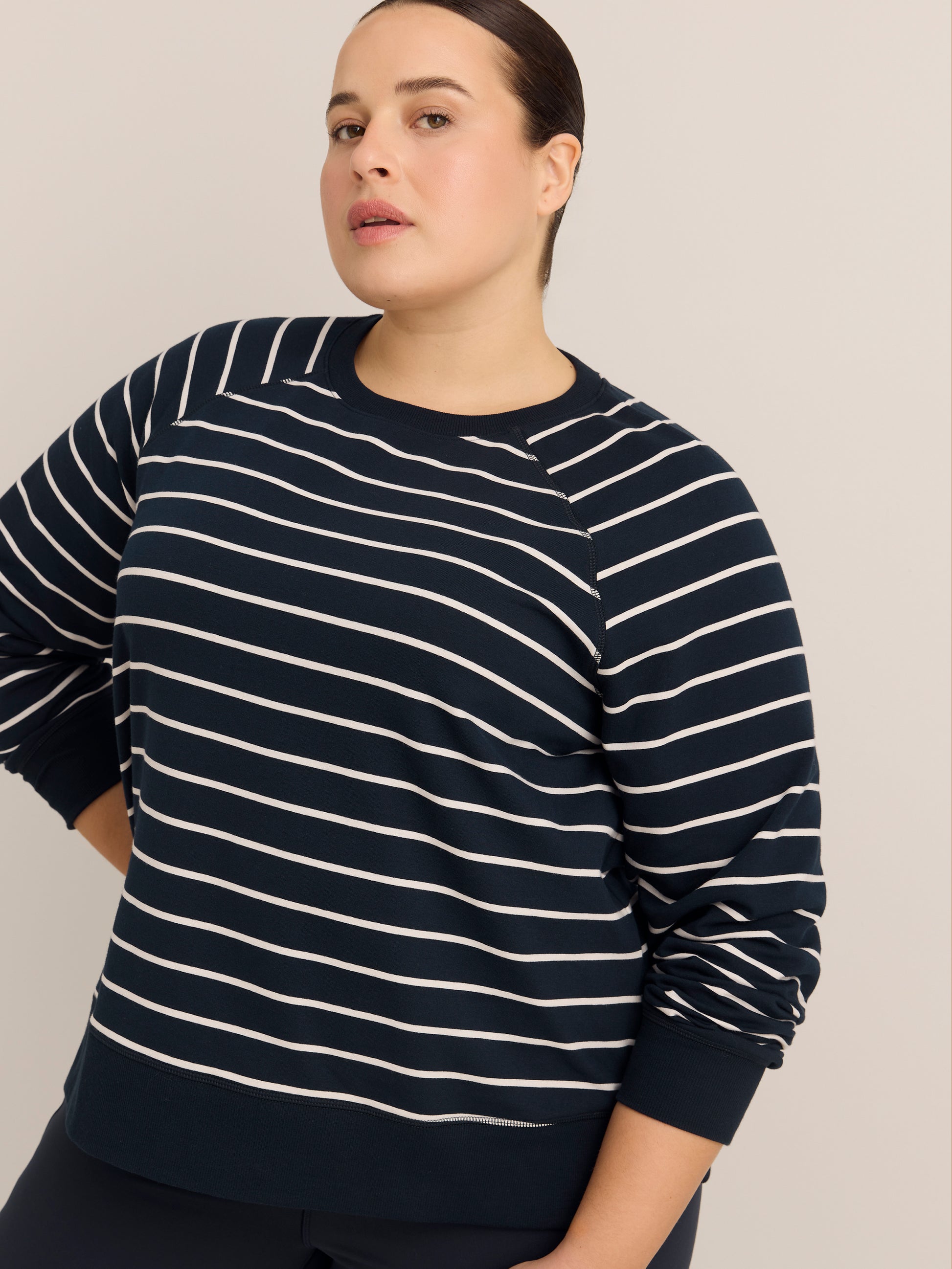 Blue Striped Crew-Neck Sweatshirt - Active Zone