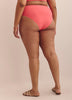 Coral High-Rise Cheeky Ribbed Swim Brief