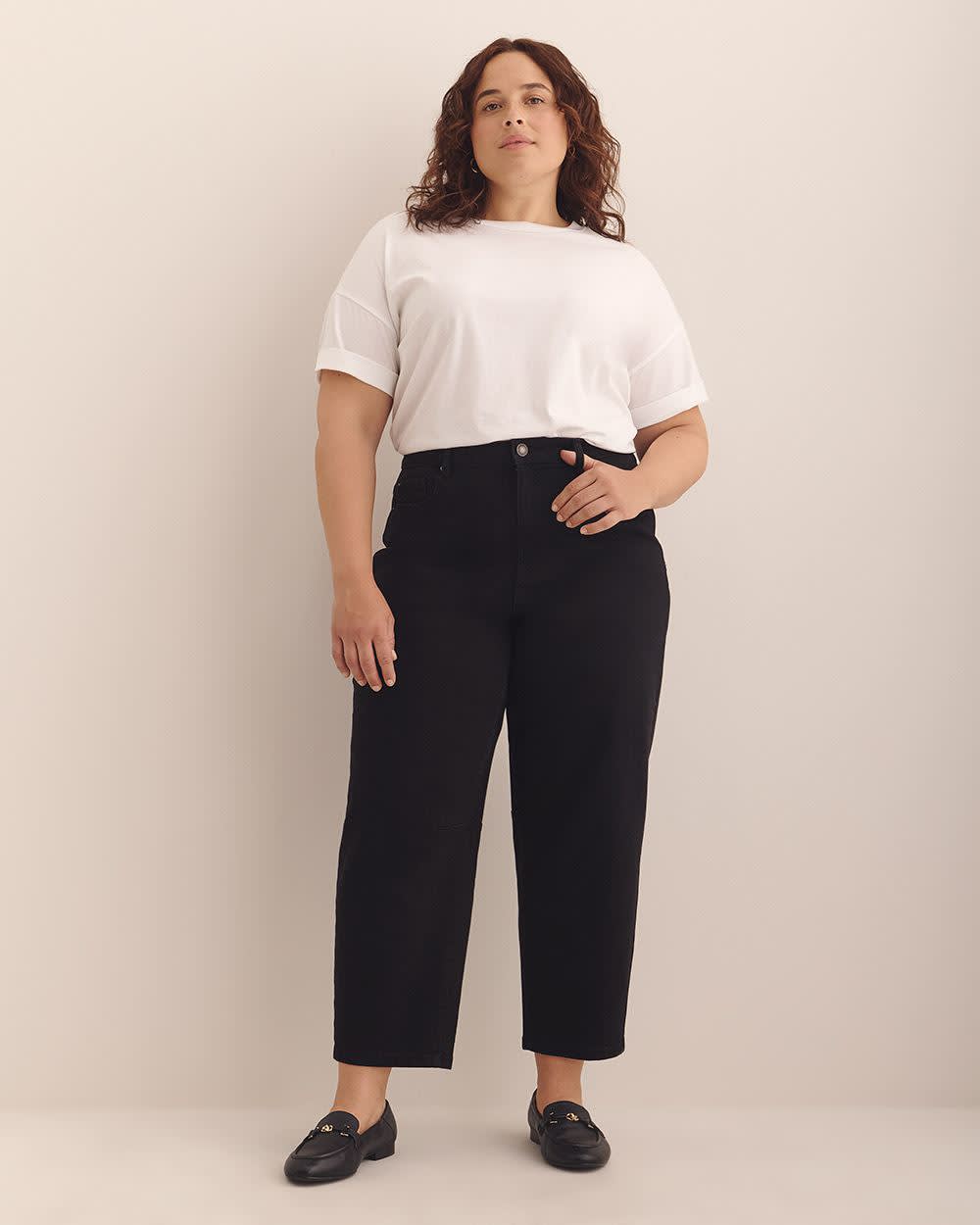 High-Rise Barrel-Leg Jeans - d/C JEANS