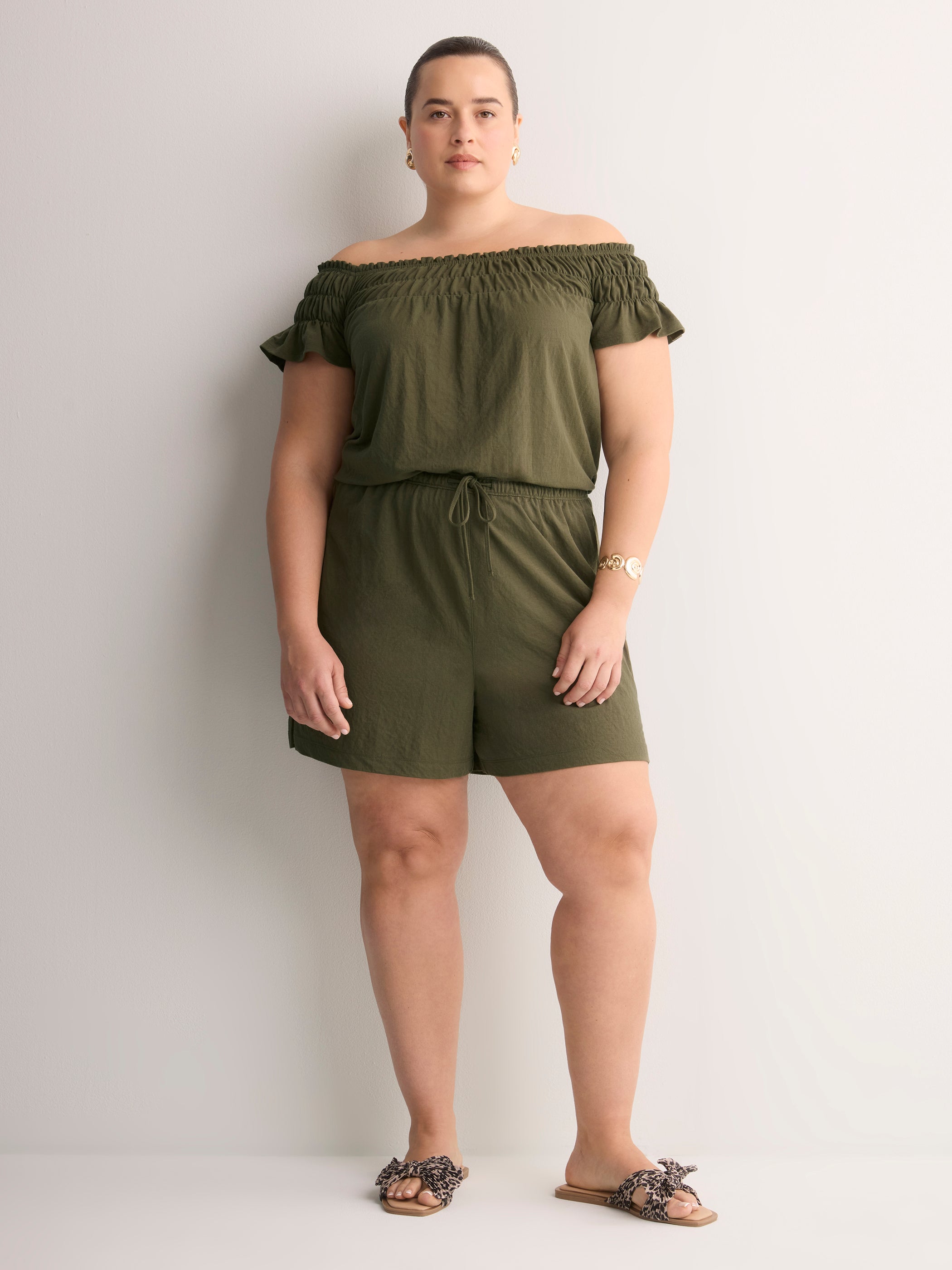 Responsible, Slight Swing Off-Shoulder Knit Top