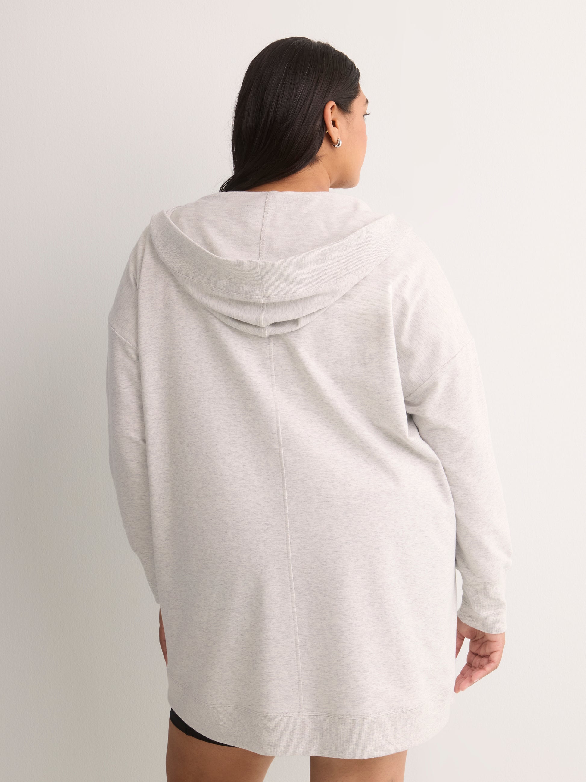 French Terry Hooded Open Cardigan - Active Zone