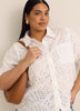 Chemise tunique blanche en broderie anglaise