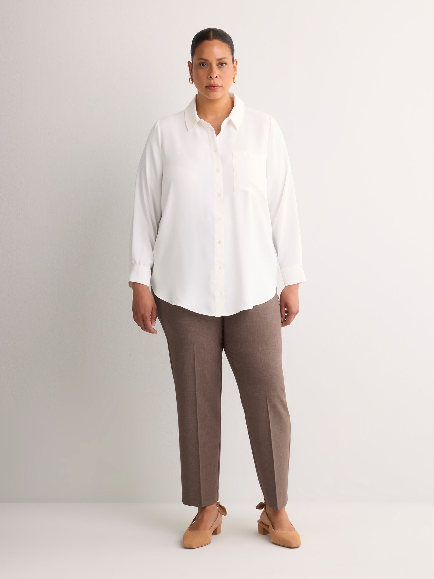 Grey Slim-Leg Savvy II Twill Pants