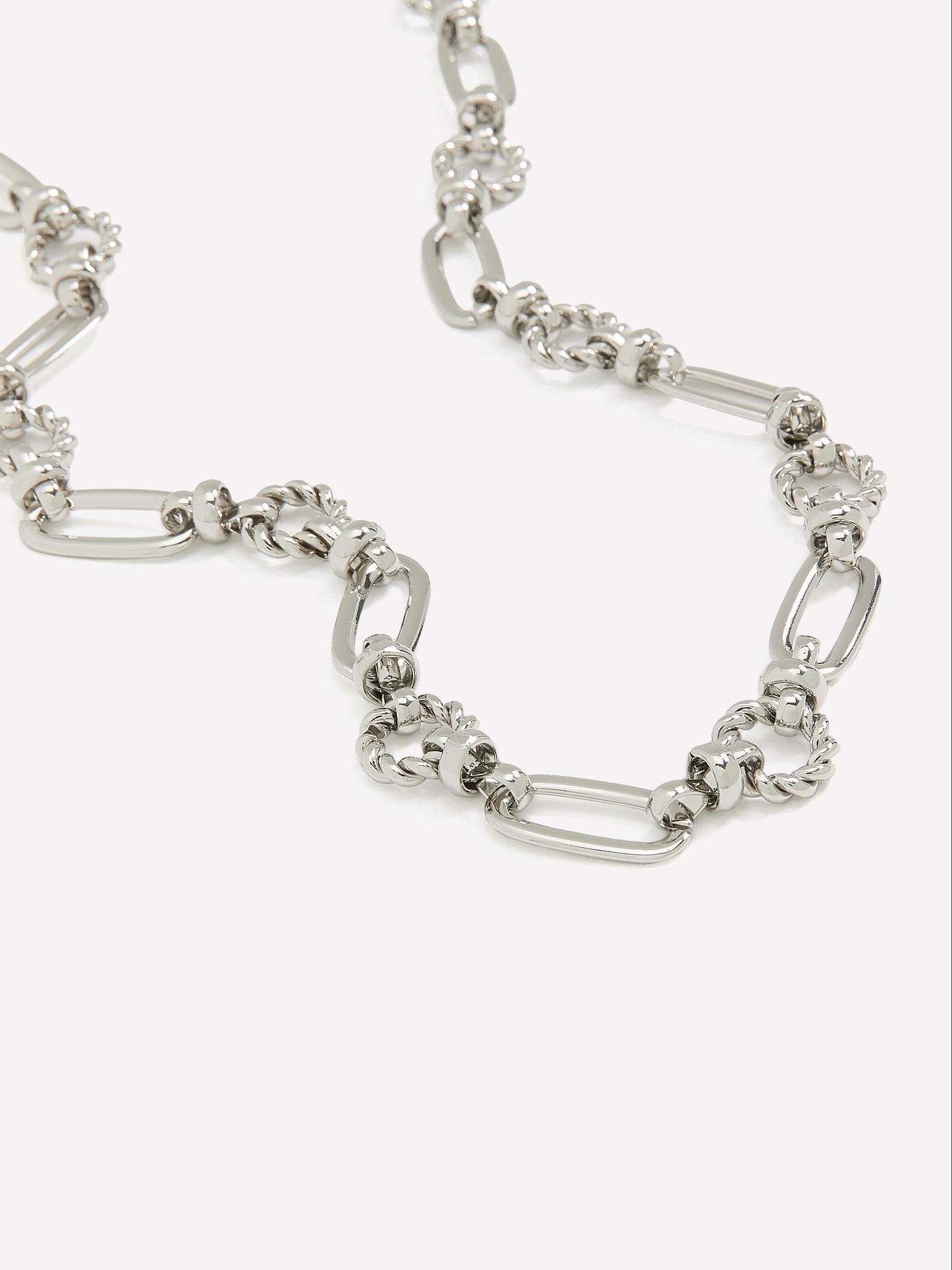 Short Silver Big-Link Necklace