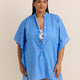 Short-Sleeve Buttoned-Down Eyelet Cover-Up Dress - Cover Me