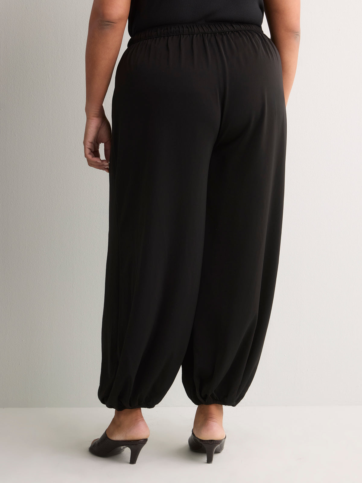 Black Holiday Pull-On Balloon Pants