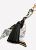 Twisted Scarf Keychain Bag Charm with Tassel
